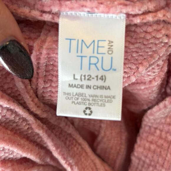 Pink Open Knit Cardigan - Picture 4 of 4